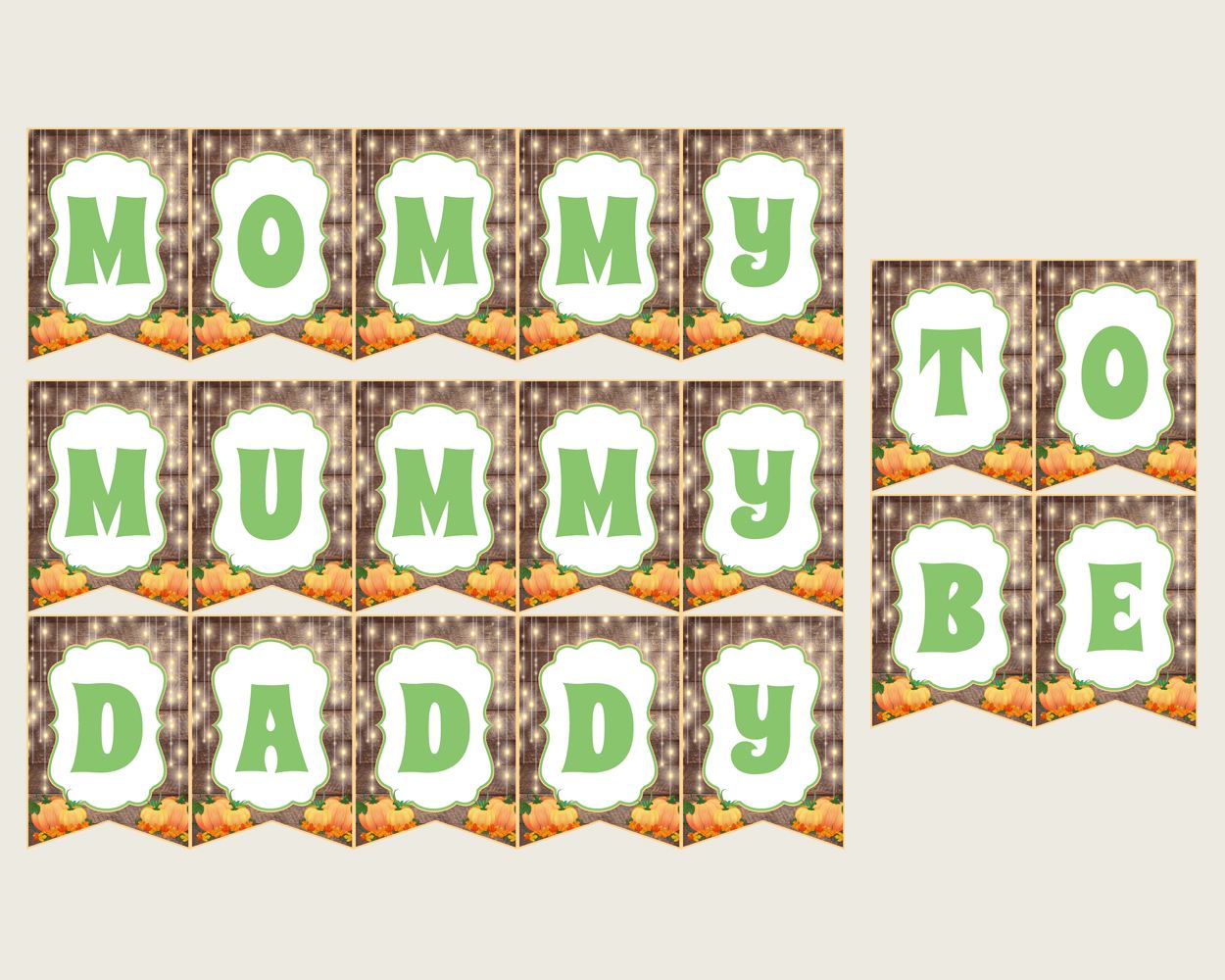 Chair Banner Baby Shower Chair Banner Autumn Baby Shower Chair Banner Baby Shower Autumn Chair Banner Brown Orange baby shower idea 0QDR3 - Digital Product