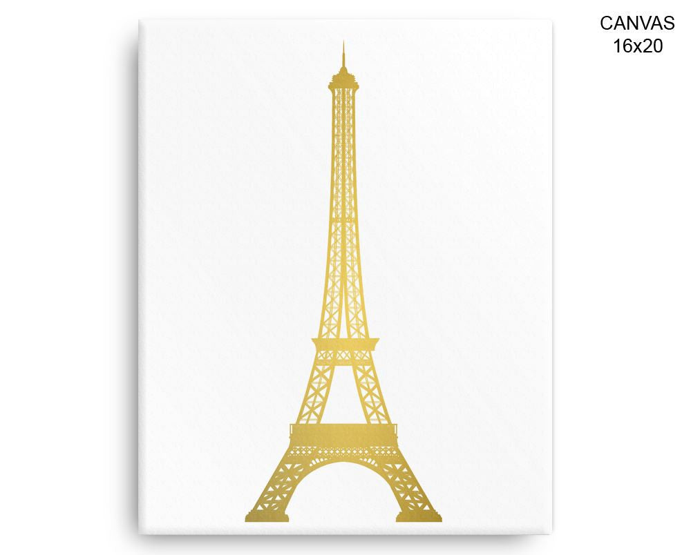 Eiffel Tower Print, Beautiful Wall Art with Frame and Canvas options available Decor