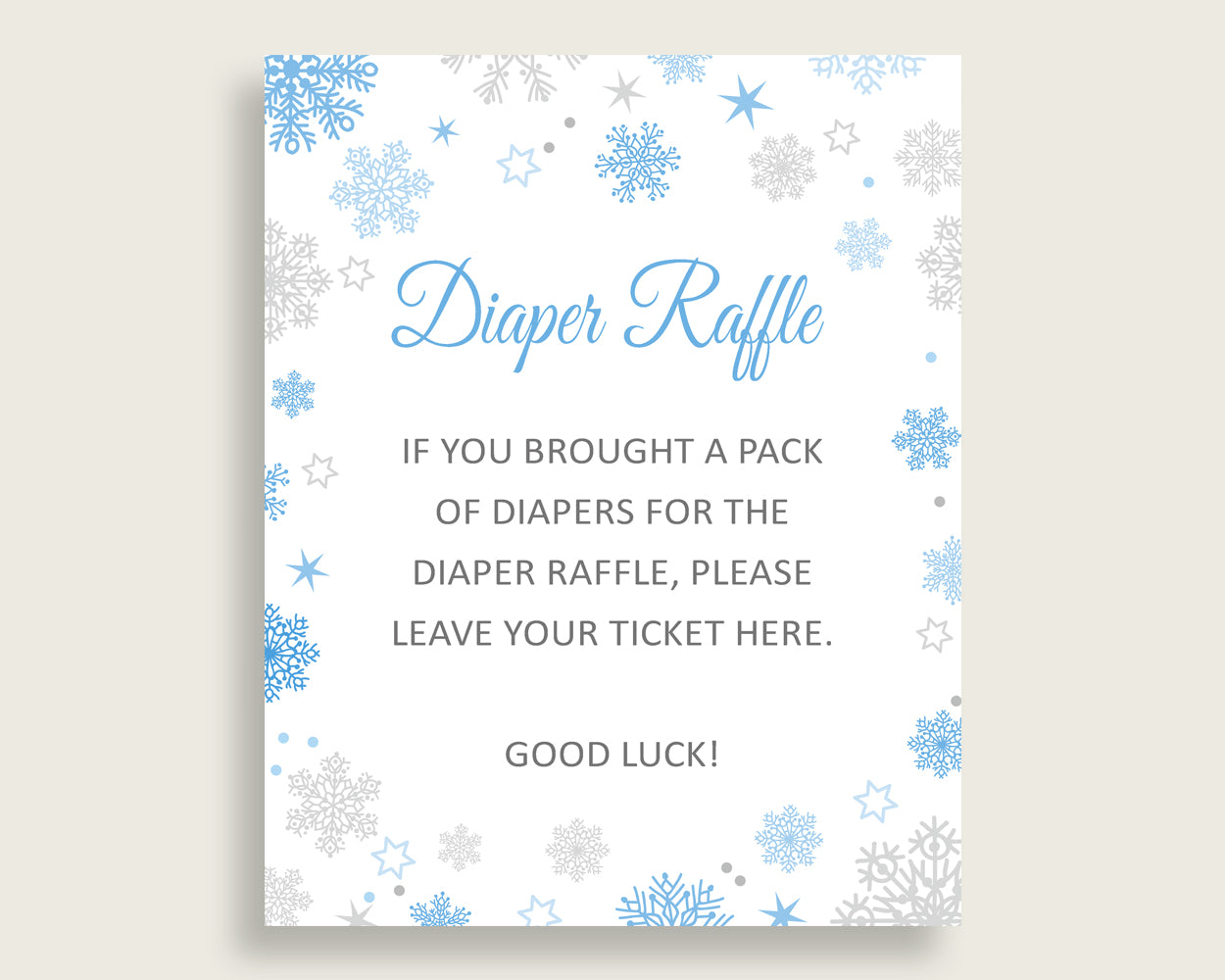 Diaper Raffle Baby Shower Diaper Raffle Snowflake Baby Shower Diaper Raffle Blue Gray Baby Shower Snowflake Diaper Raffle pdf jpg NL77H