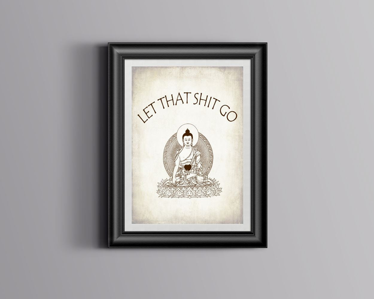 Wall Art Let That Shit Go Digital Print Yoga Poster Art Let That Shit Go Wall Art Print Yoga Wall Decor Let That Shit Go zen let it go - Digital Download