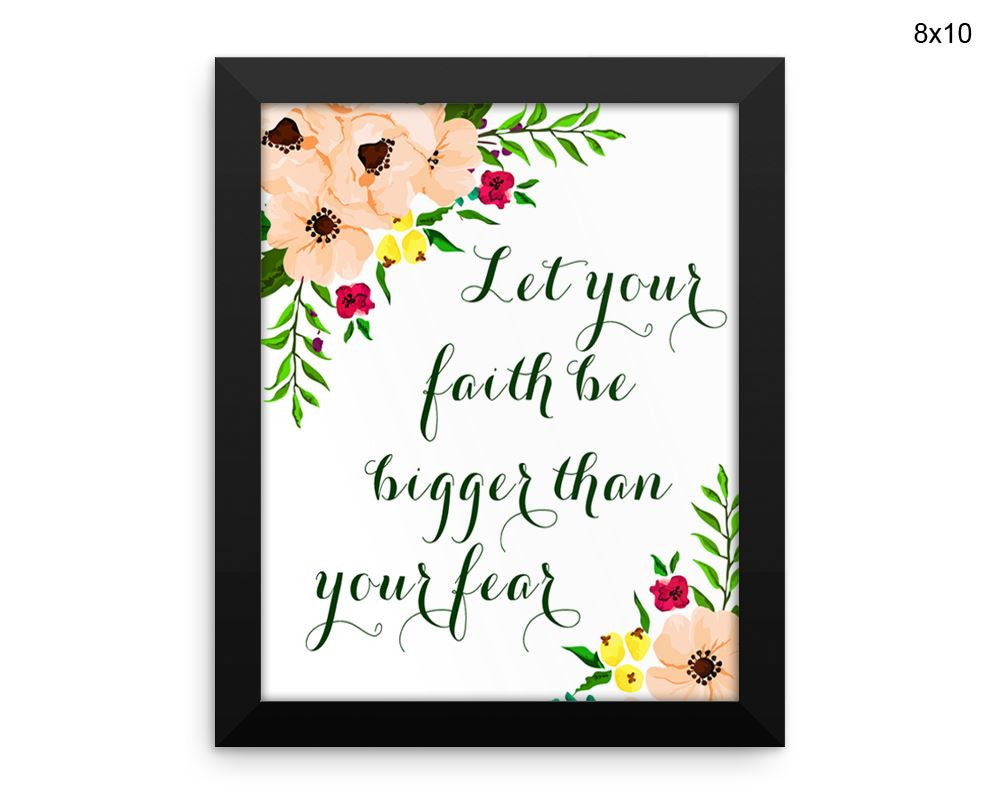 Faith Print, Beautiful Wall Art with Frame and Canvas options available Religious Decor