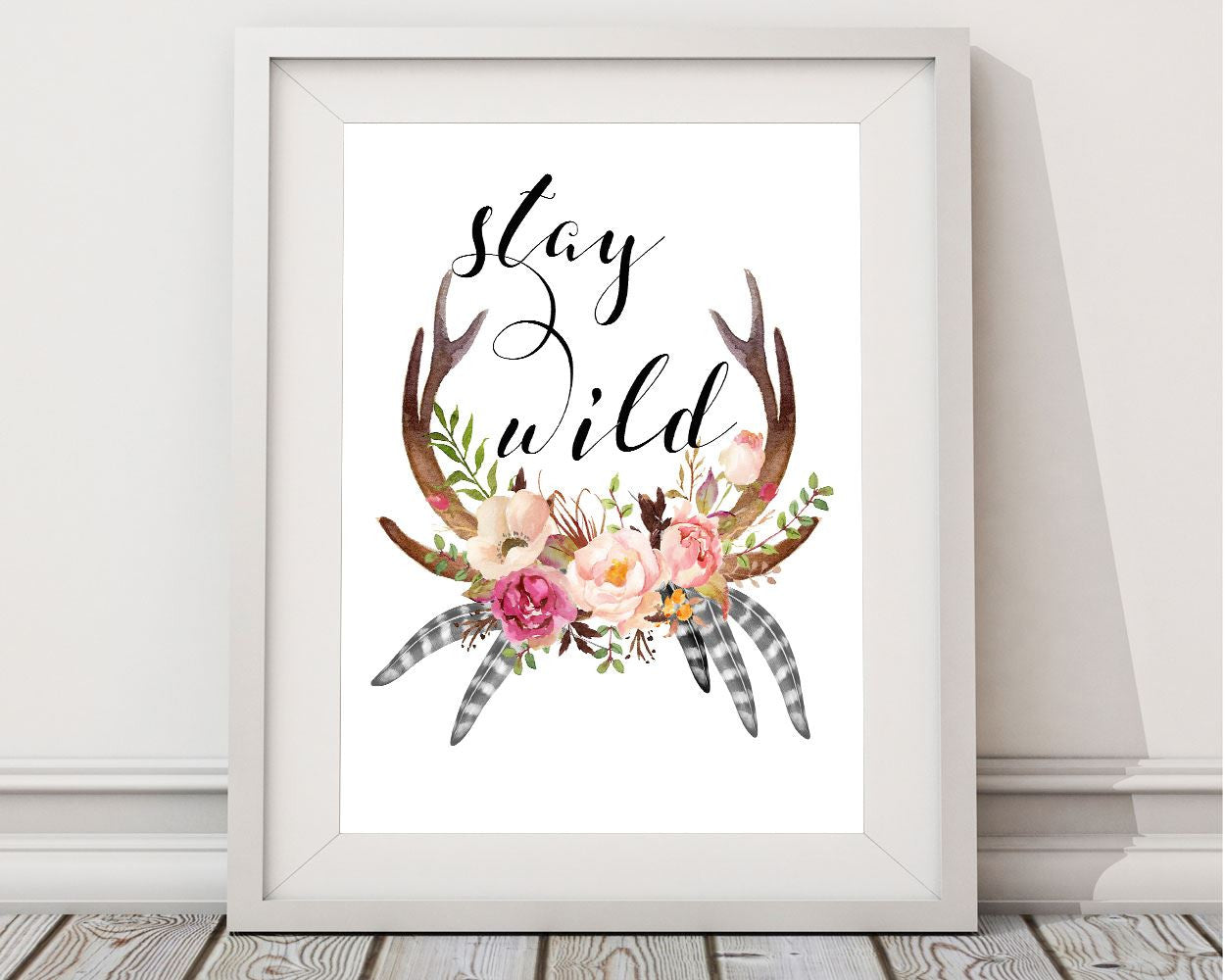 Wall Art Stay Wild Digital Print Stay Wild Poster Art Stay Wild Wall Art Print Stay Wild Wall Decor Stay Wild colorful art stay wild - Digital Download