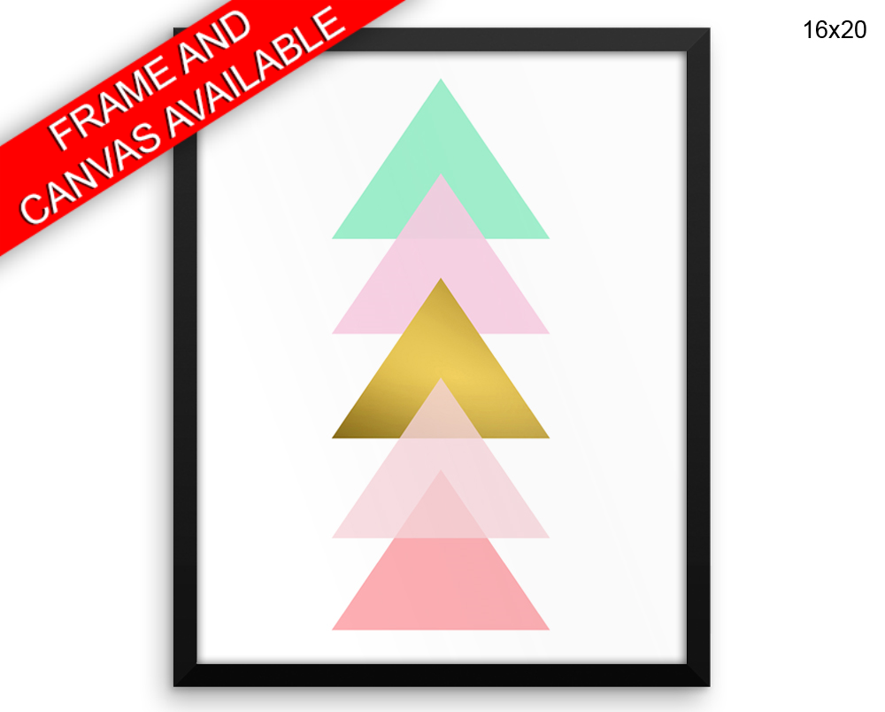 Abstract Geometric Print, Beautiful Wall Art with Frame and Canvas options available Decor