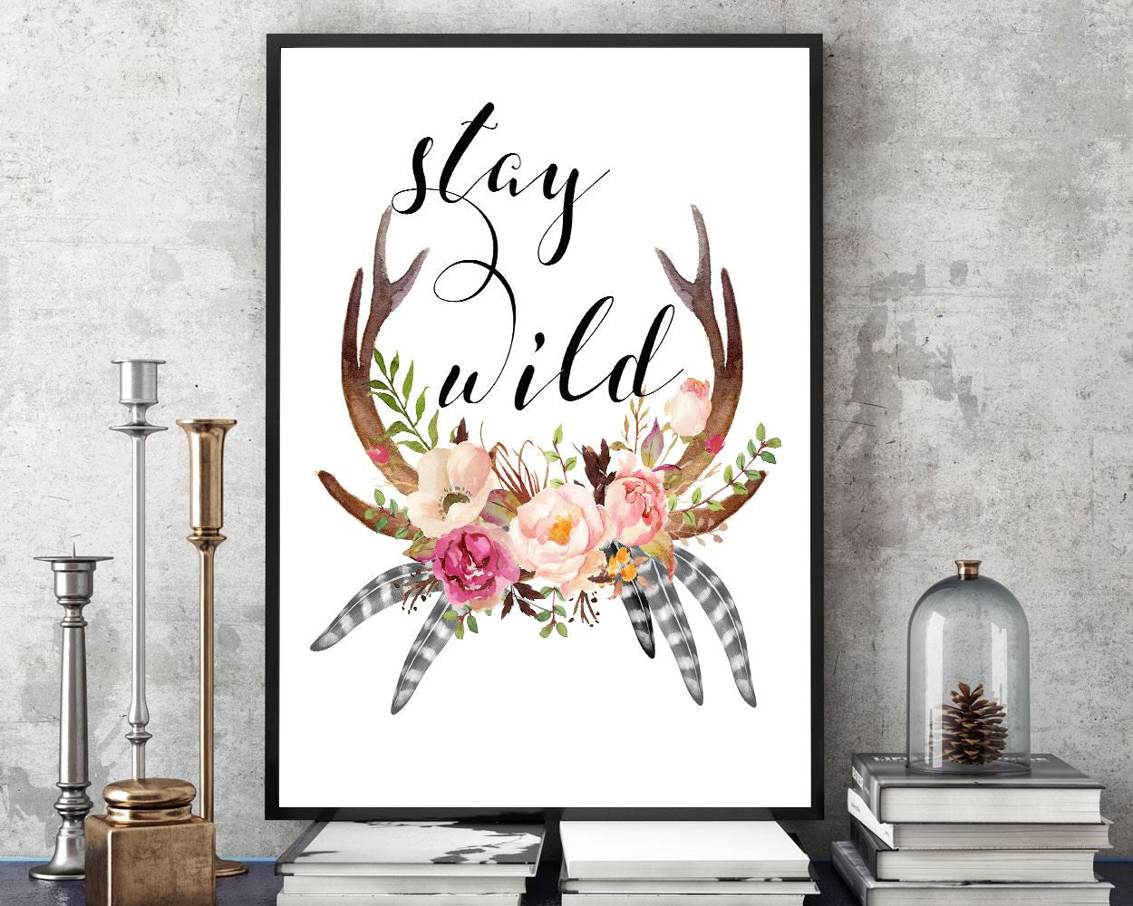 Wall Art Stay Wild Digital Print Stay Wild Poster Art Stay Wild Wall Art Print Stay Wild Wall Decor Stay Wild colorful art stay wild - Digital Download