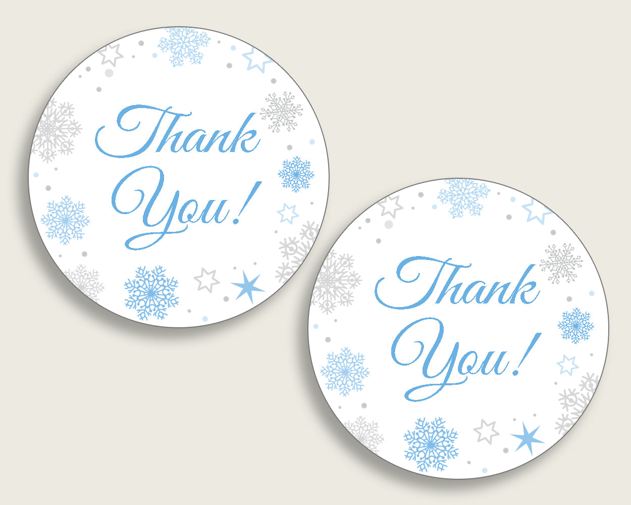 Favor Tags Baby Shower Favor Tags Snowflake Baby Shower Favor Tags Blue Gray Baby Shower Snowflake Favor Tags printable party ideas NL77H