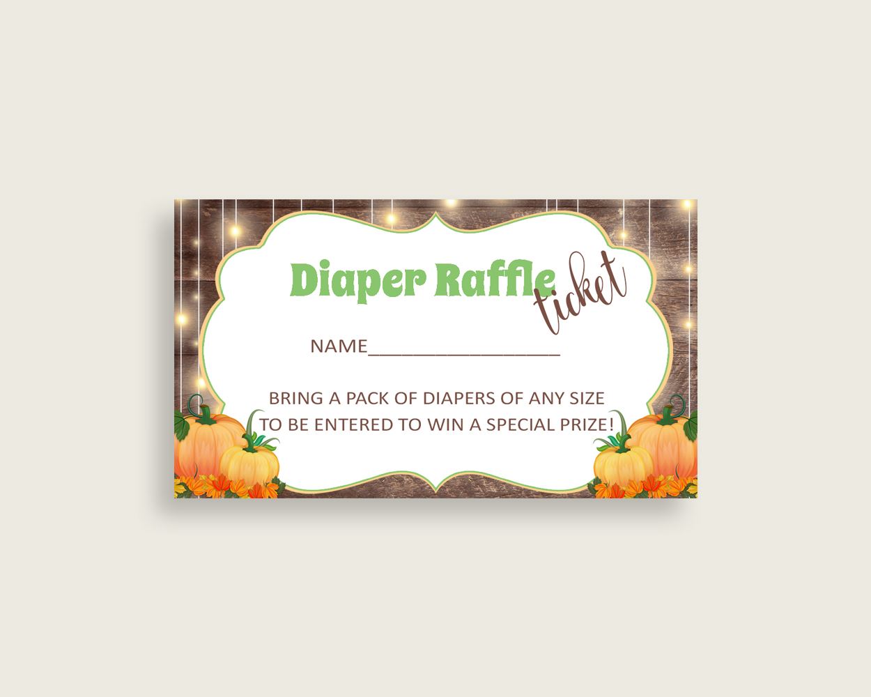 Diaper Raffle Baby Shower Diaper Raffle Autumn Baby Shower Diaper Raffle Baby Shower Autumn Diaper Raffle Brown Orange party stuff 0QDR3 - Digital Product