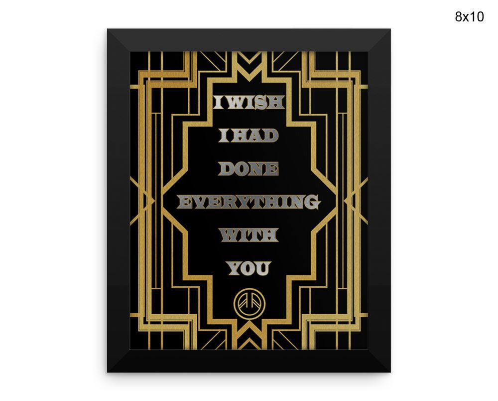 Gatsby Deco Print, Beautiful Wall Art with Frame and Canvas options available Decor