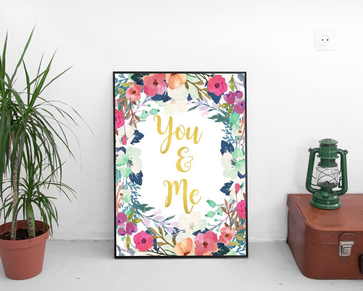 Wall Decor You And Me Printable You And Me Prints You And Me Sign You And Me Printable Art You And Me marriage print typography poster - Digital Download