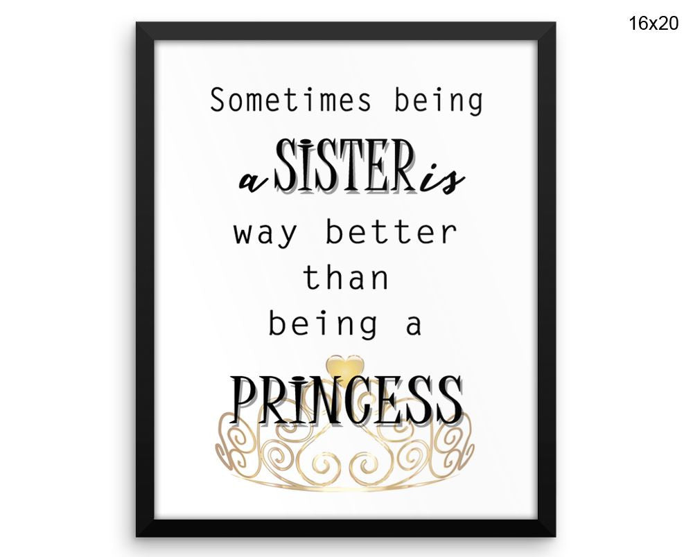 Sister Print, Beautiful Wall Art with Frame and Canvas options available Family Decor