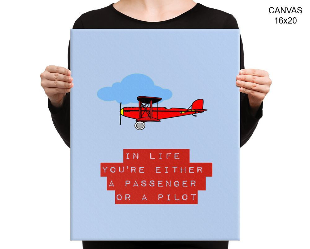 Passanger Pilot Print, Beautiful Wall Art with Frame and Canvas options available Inspirational