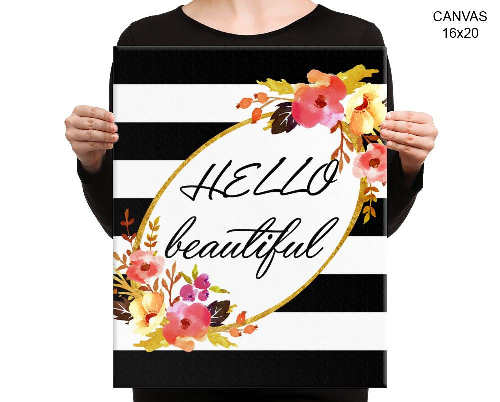 Hello Print, Beautiful Wall Art with Frame and Canvas options available Fashion Decor