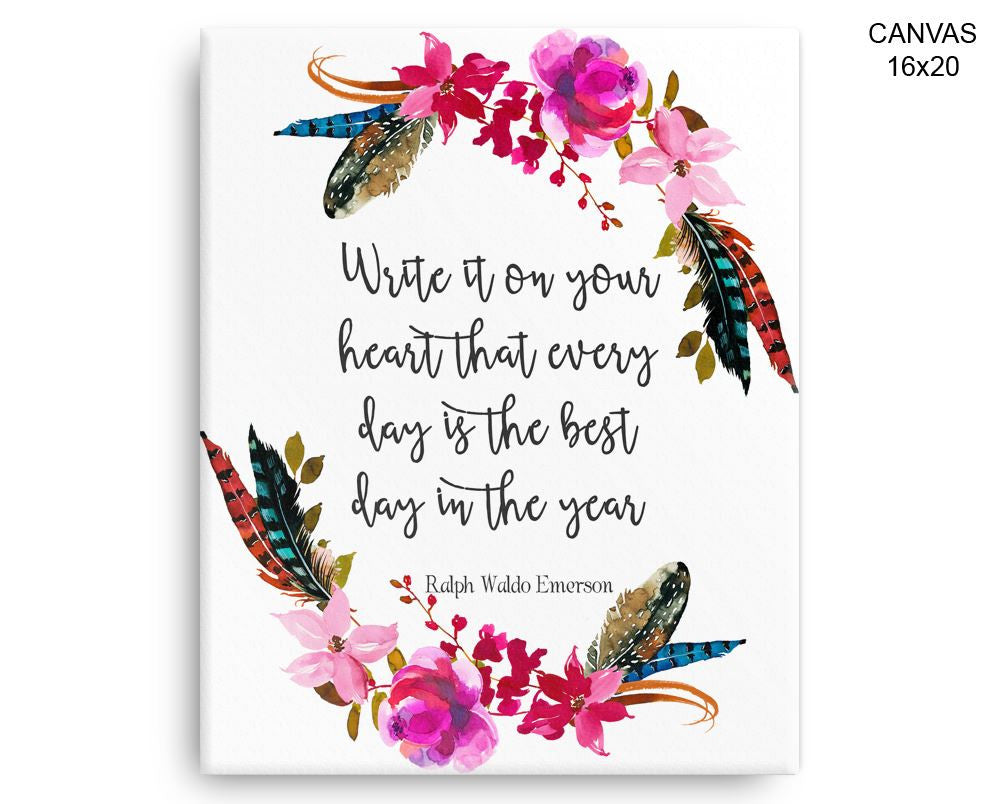 Ralph Waldo Emerson Print, Beautiful Wall Art with Frame and Canvas options available Inspirational
