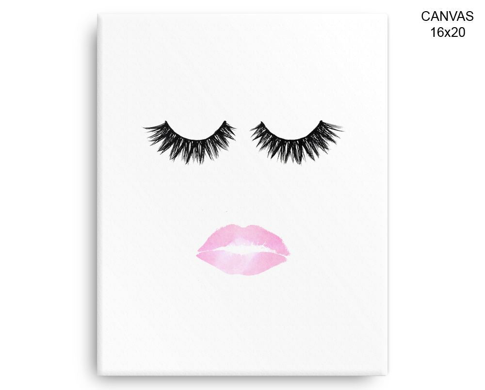 Lips Lashes Print, Beautiful Wall Art with Frame and Canvas options available Fashion Decor