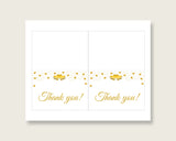 Thank You Card Bridal Shower Thank You Card Gold Hearts Bridal Shower Thank You Card Bridal Shower Gold Hearts Thank You Card White 6GQOT