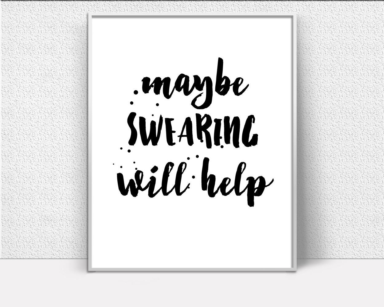 Wall Art Help Digital Print Swearing Poster Art Help Wall Art Print Swearing Wall Decor Help swear words funny print will help dorm poster - Digital Download