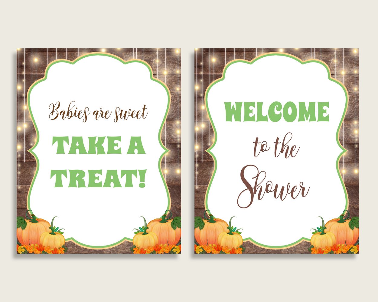 Table Signs Baby Shower Table Signs Autumn Baby Shower Table Signs Baby Shower Autumn Table Signs Brown Orange digital download 0QDR3 - Digital Product