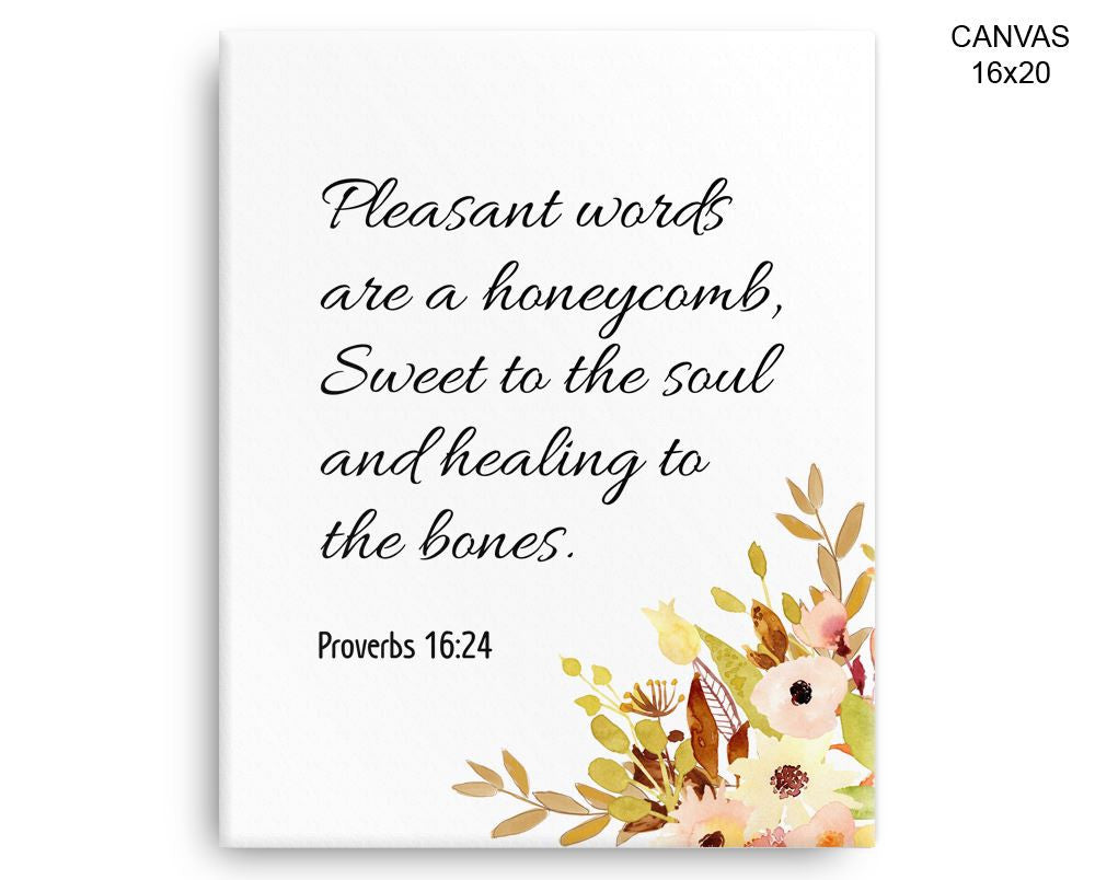 Proverbs Print, Beautiful Wall Art with Frame and Canvas options available Christian Decor