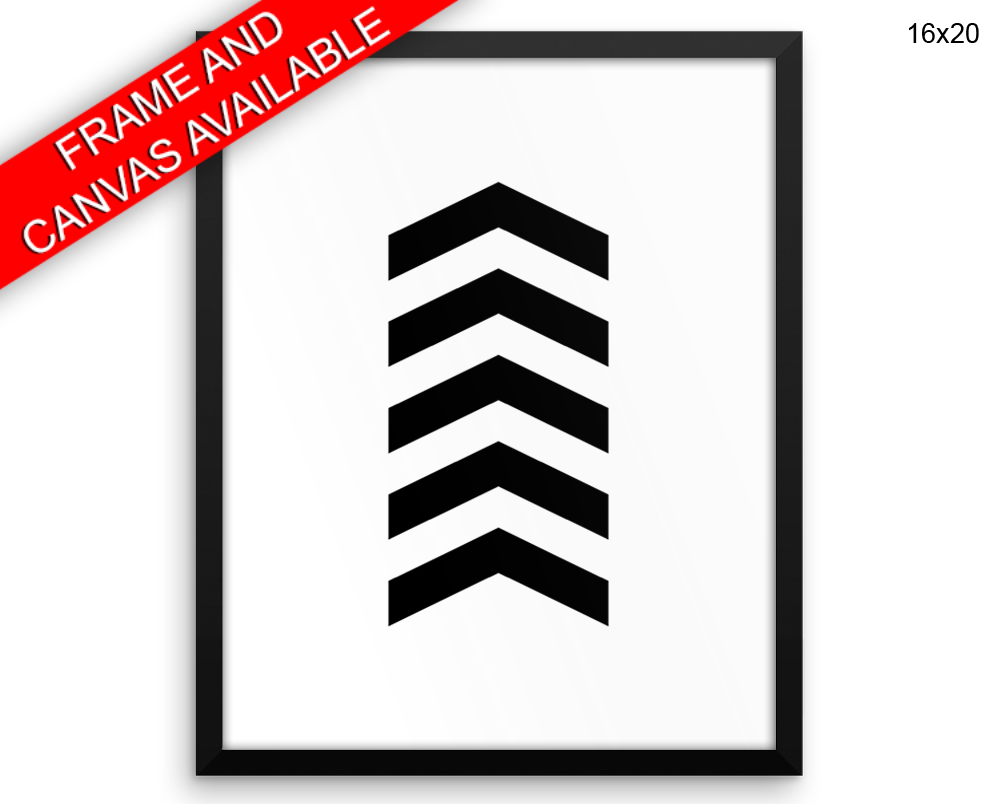 Chevron Scandinavian Print, Beautiful Wall Art with Frame and Canvas options available Decor