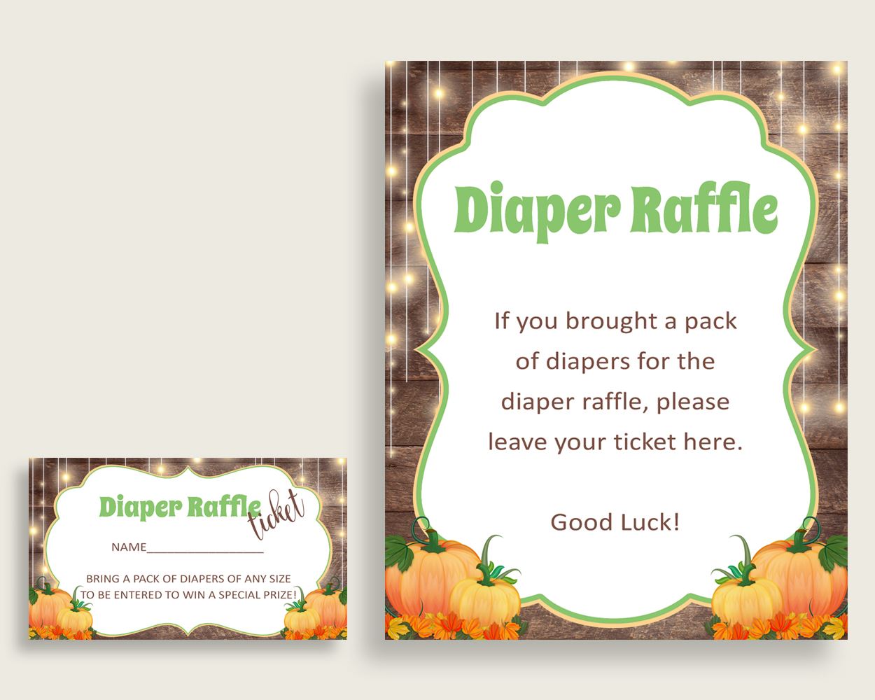 Diaper Raffle Baby Shower Diaper Raffle Autumn Baby Shower Diaper Raffle Baby Shower Autumn Diaper Raffle Brown Orange party stuff 0QDR3 - Digital Product