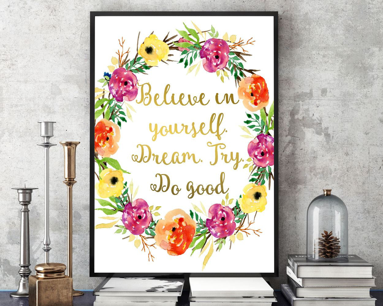 Wall Art Believe Digital Print Believe Poster Art Believe Wall Art Print Believe Optimism Art Believe Optimism Print Believe Wall Decor - Digital Download