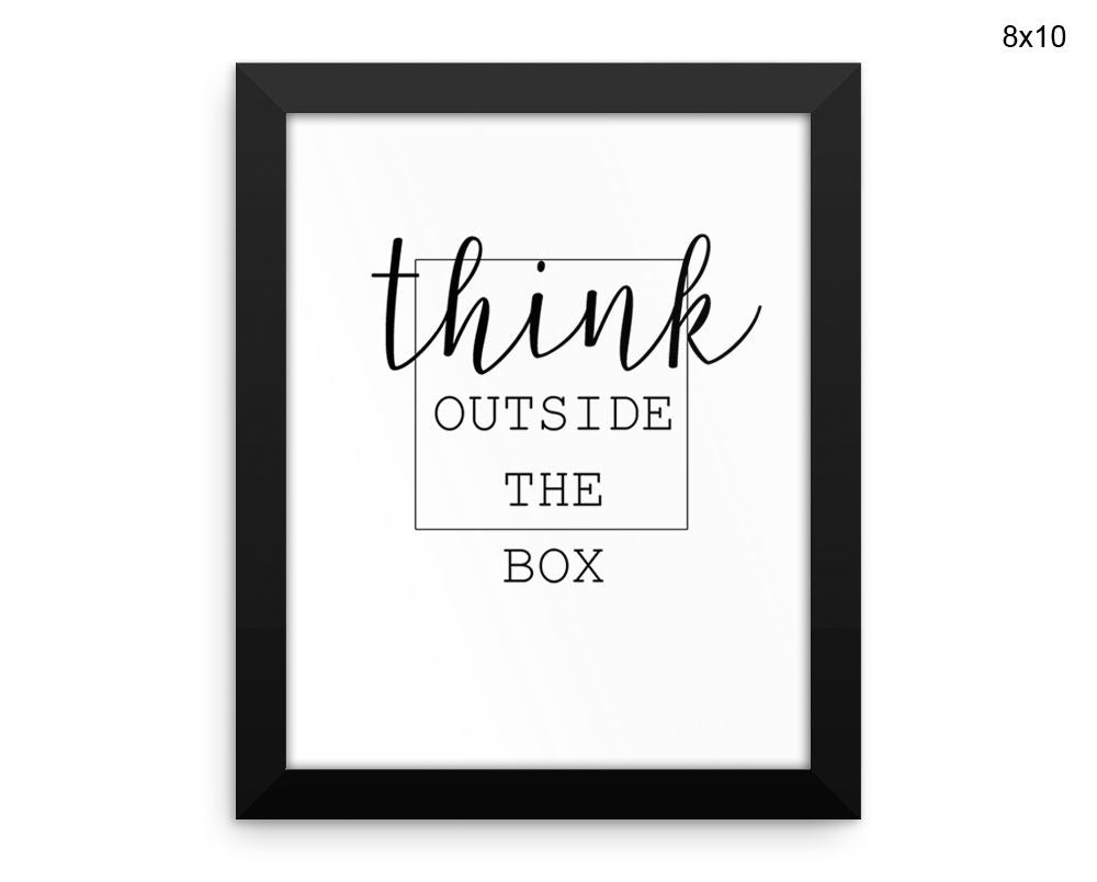 Think Print, Beautiful Wall Art with Frame and Canvas options available Inspiring Decor