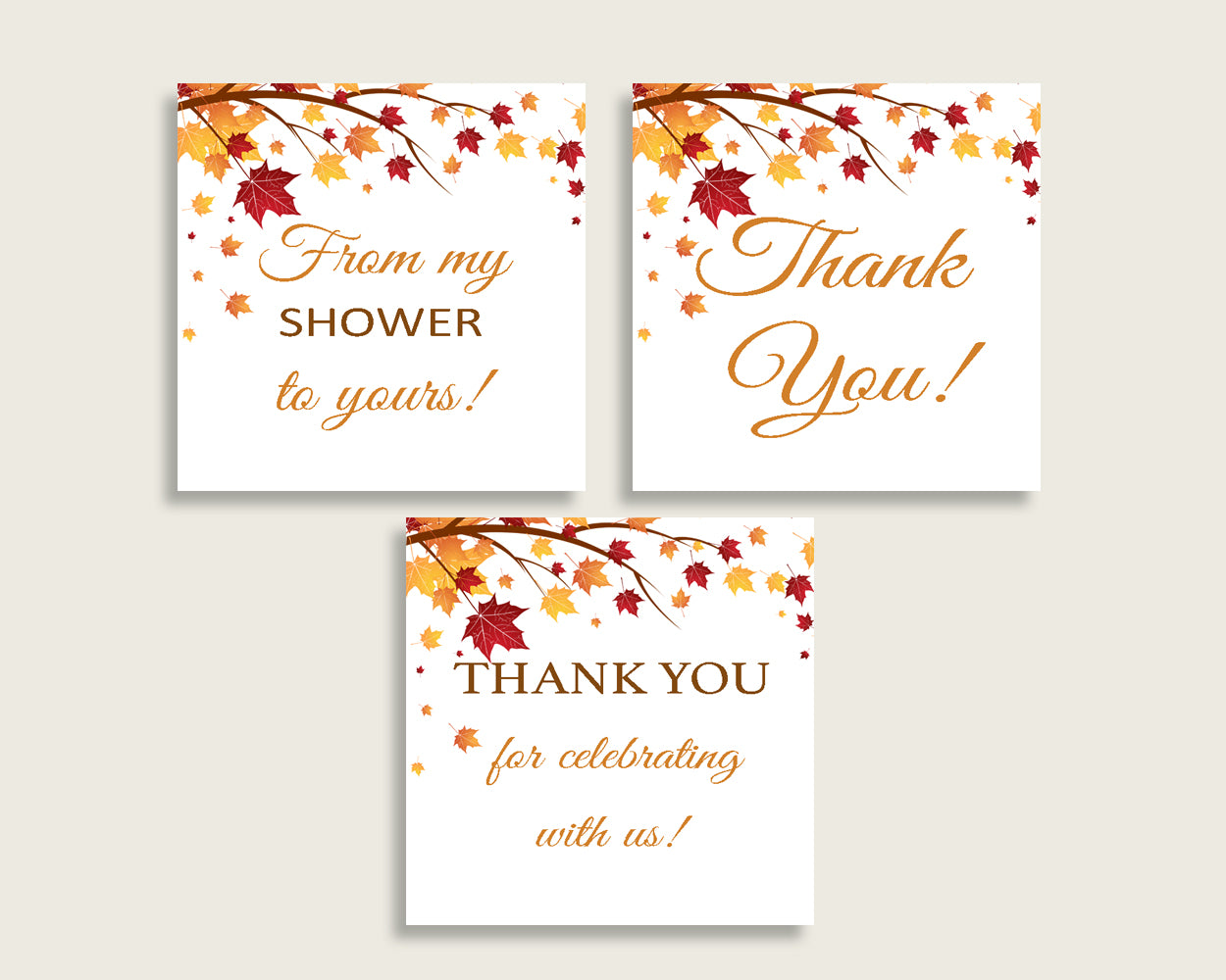 Favor Tags Bridal Shower Favor Tags Fall Bridal Shower Favor Tags Bridal Shower Autumn Favor Tags Brown Yellow party planning YCZ2S