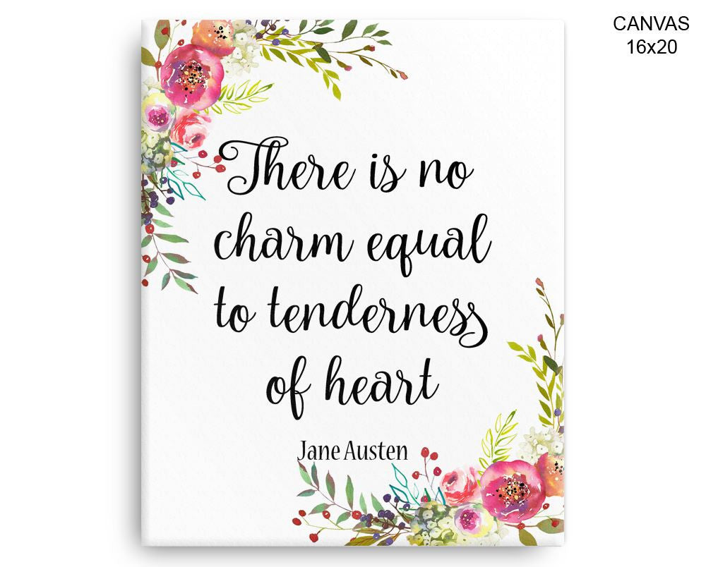 Jane Austen Print, Beautiful Wall Art with Frame and Canvas options available Inspirational Decor