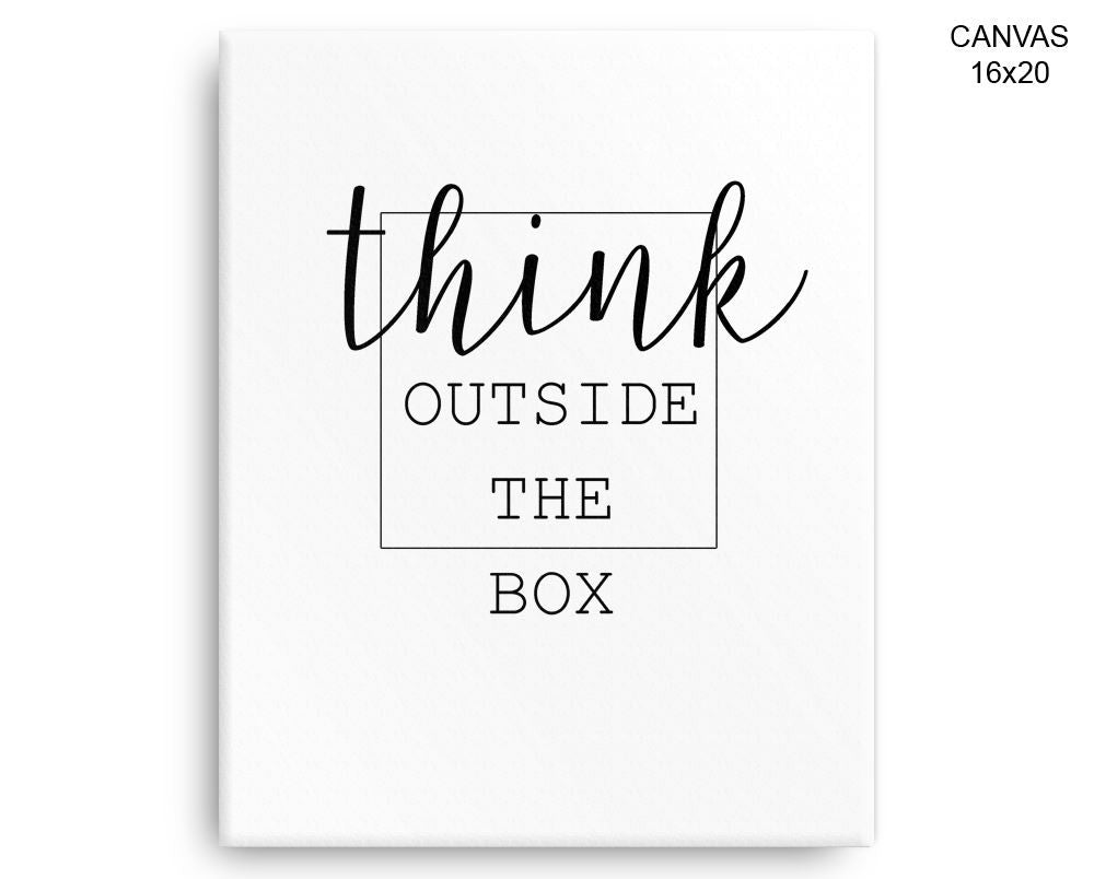 Think Print, Beautiful Wall Art with Frame and Canvas options available Inspiring Decor