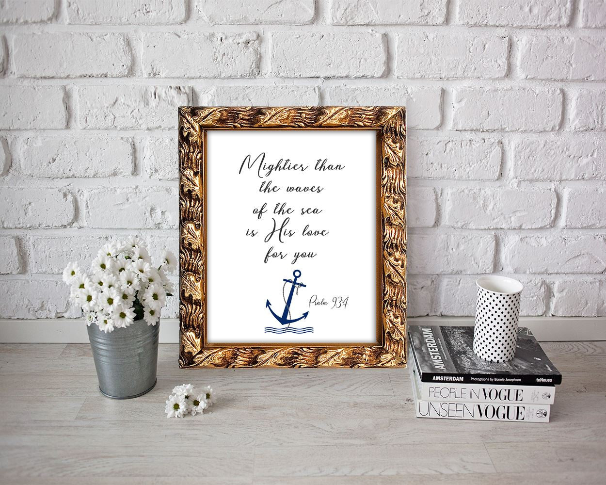 Wall Art Mightier Than The Waves Of The Sea Digital Print Mightier Than The Waves Of The Sea Poster Art Mightier Than The Waves Of The Sea - Digital Download