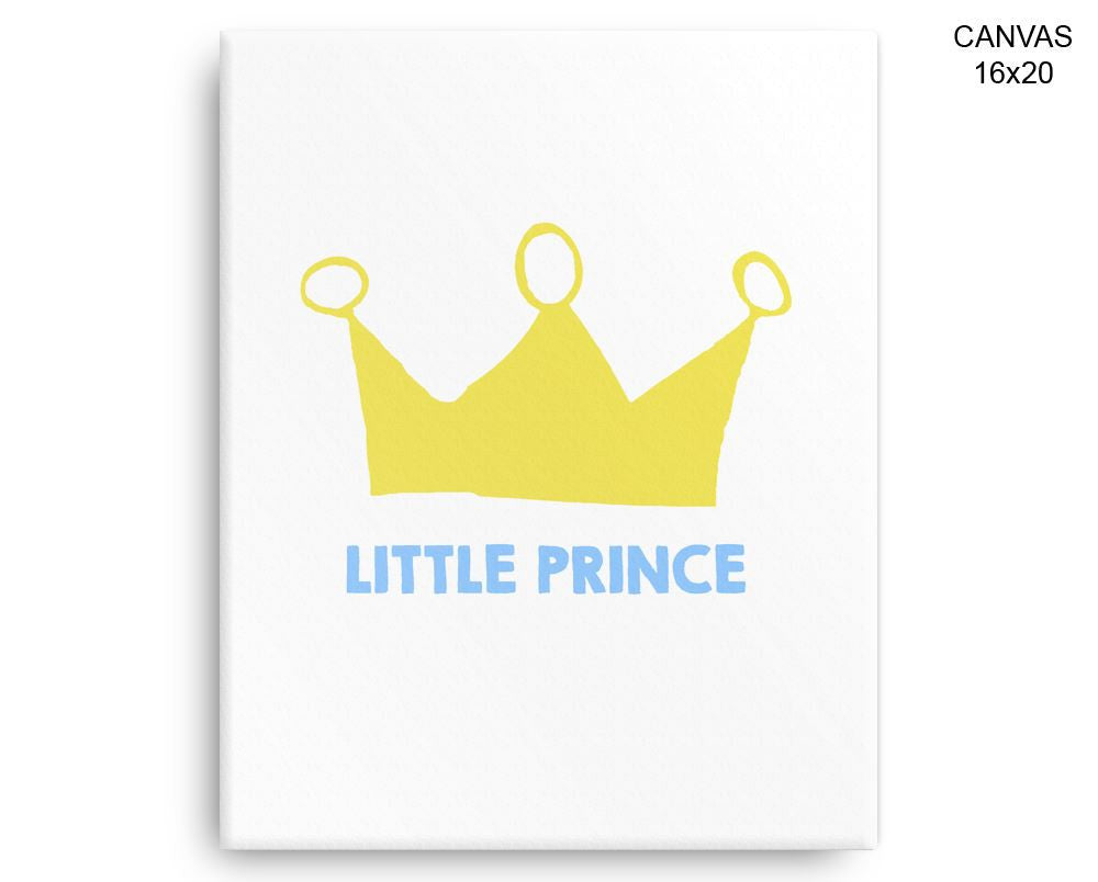 Prince Crown Print, Beautiful Wall Art with Frame and Canvas options available Decor