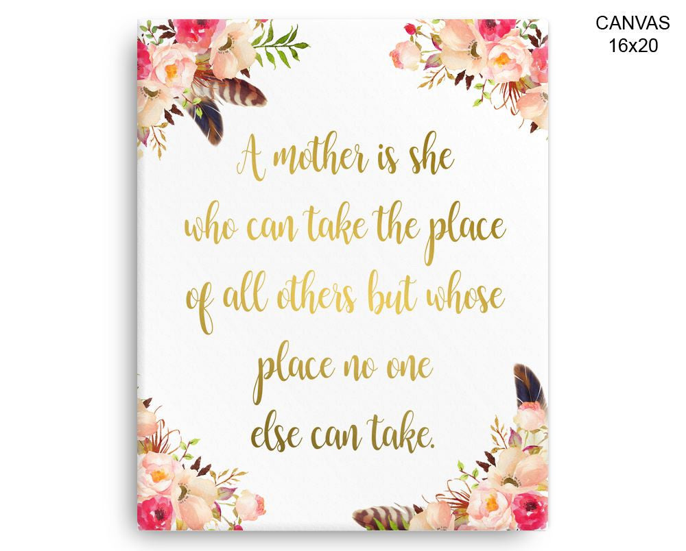 Mother Print, Beautiful Wall Art with Frame and Canvas options available Mom Decor