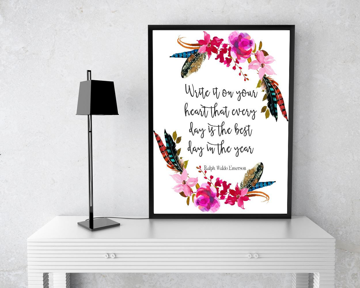 Wall Art Ralph Waldo Emerson Digital Print Ralph Waldo Emerson Poster Art Ralph Waldo Emerson Wall Art Print Ralph Waldo Emerson Heart Quote - Digital Download