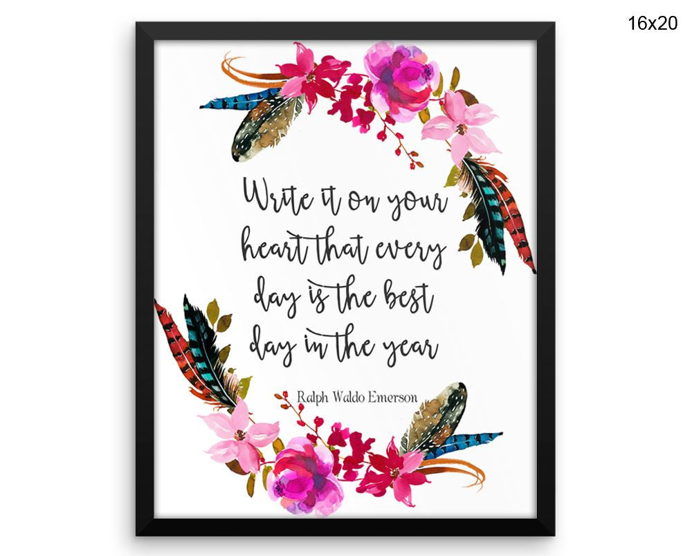 Ralph Waldo Emerson Print, Beautiful Wall Art with Frame and Canvas options available Inspirational