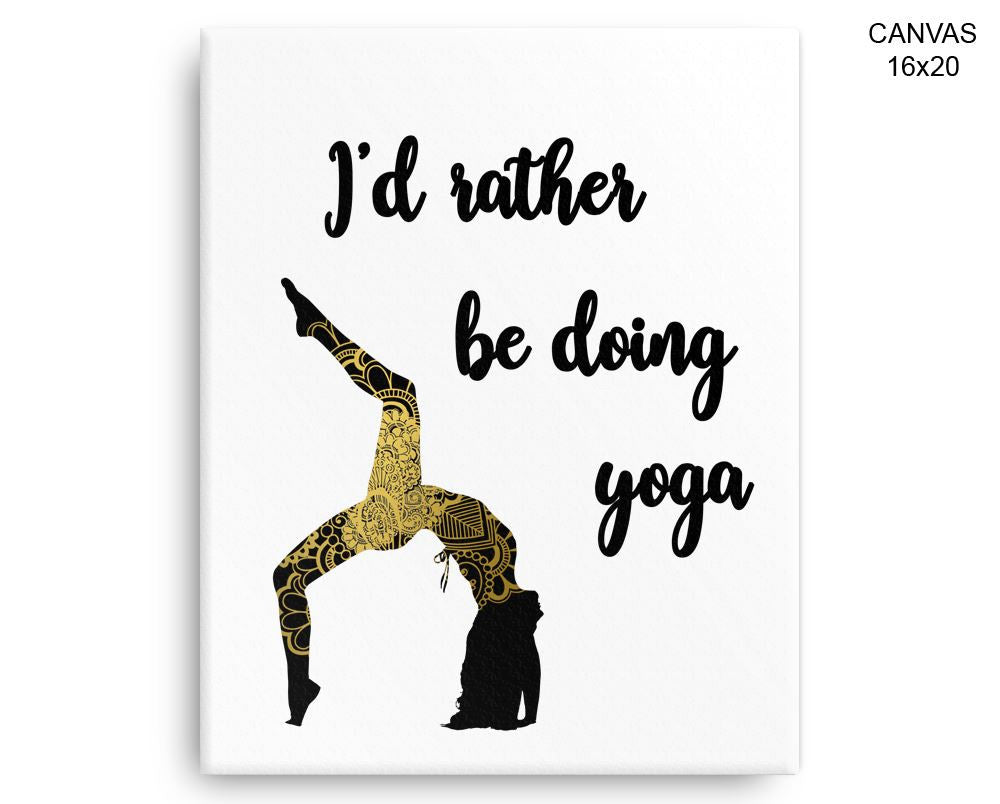 Yoga Pose Print, Beautiful Wall Art with Frame and Canvas options available  Decor
