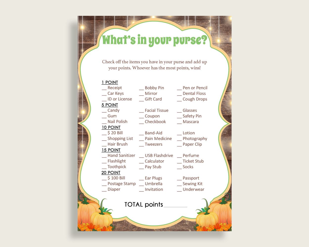 Whats In Your Purse Baby Shower Whats In Your Purse Autumn Baby Shower Whats In Your Purse Baby Shower Autumn Whats In Your Purse 0QDR3 - Digital Product