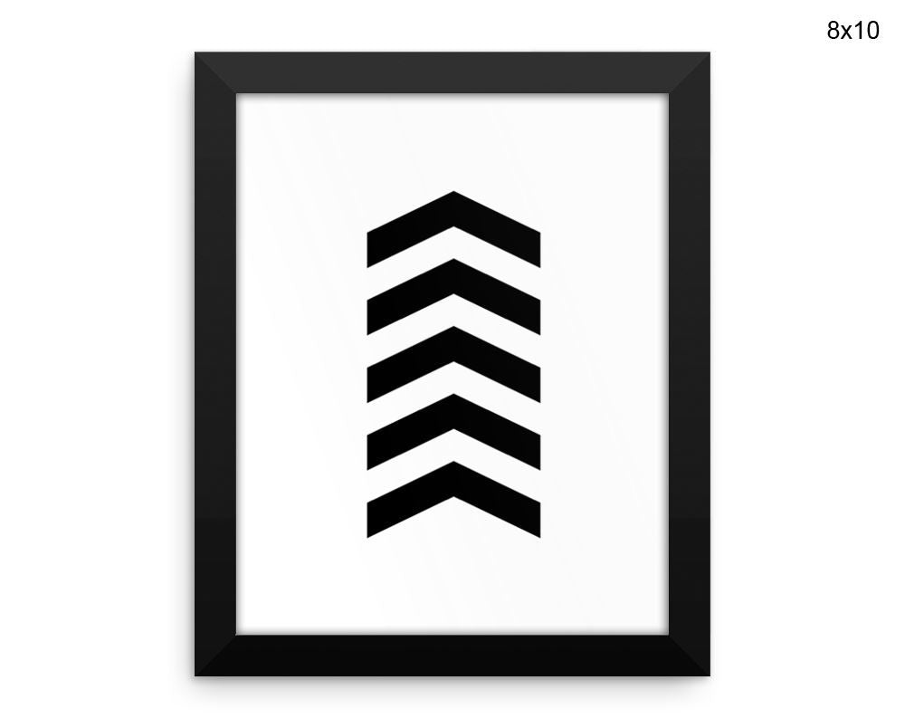 Chevron Scandinavian Print, Beautiful Wall Art with Frame and Canvas options available Decor
