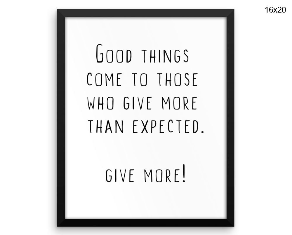 Giver Print, Beautiful Wall Art with Frame and Canvas options available Typography Decor