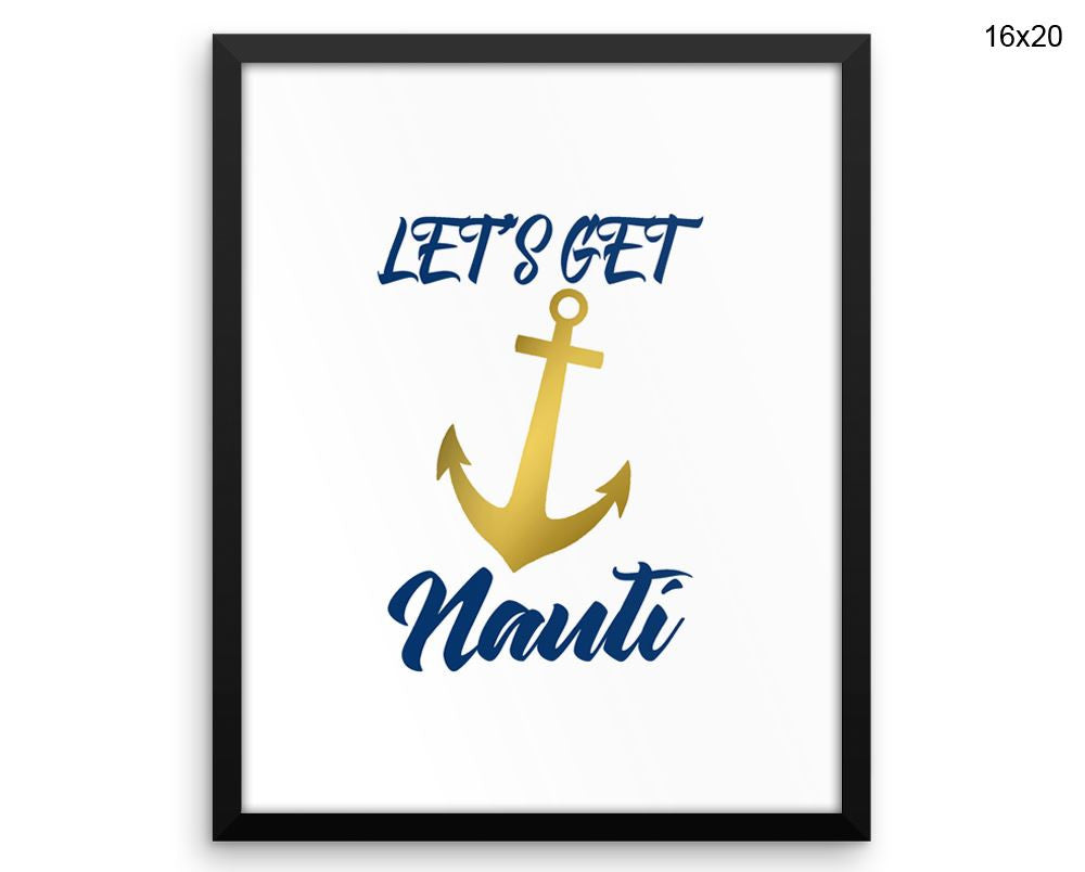 Nautical Anchor Print, Beautiful Wall Art with Frame and Canvas options available Bar Decor