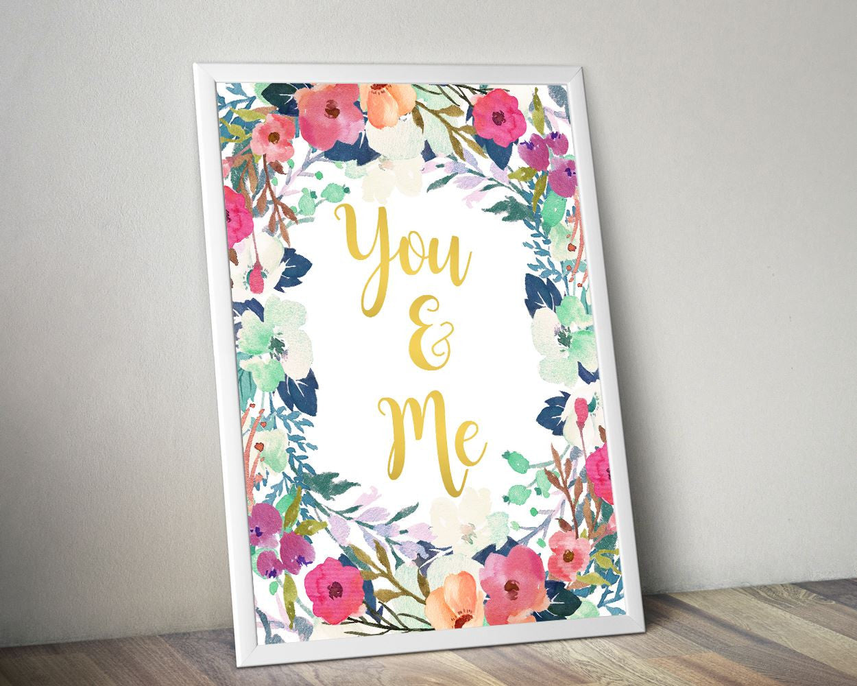 Wall Decor You And Me Printable You And Me Prints You And Me Sign You And Me Printable Art You And Me marriage print typography poster - Digital Download