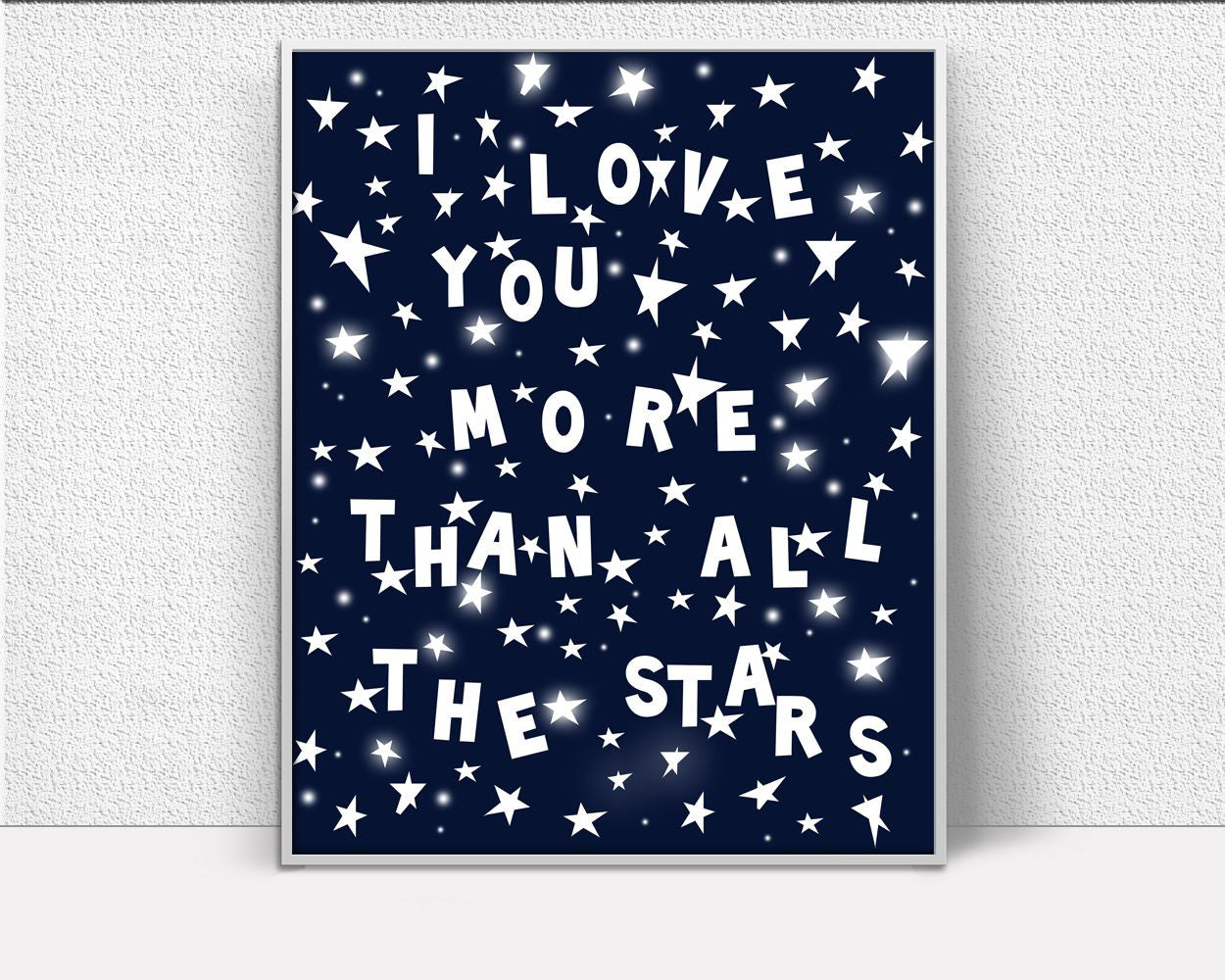 Stars Prints Wall Art Blue Digital Download Stars Nursery Art Blue Nursery Print Stars Instant Download Blue Frame And Canvas Available - Digital Download