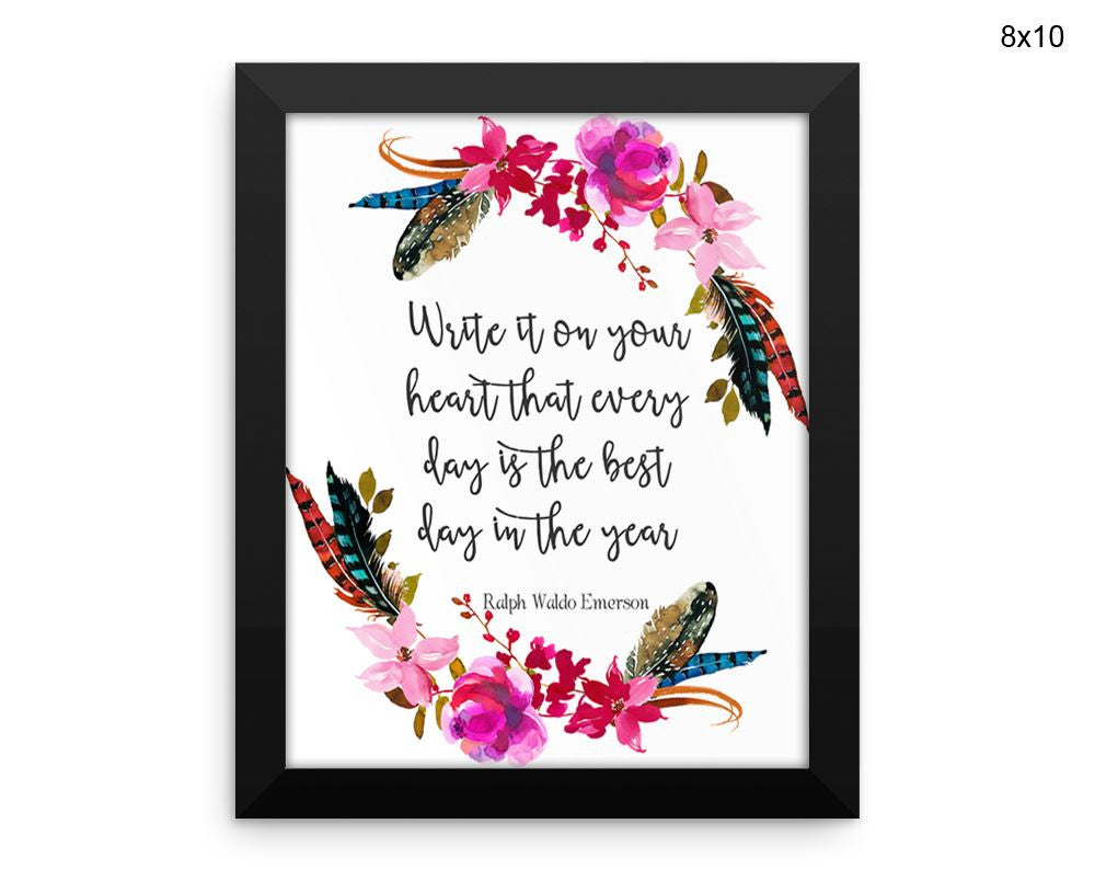 Ralph Waldo Emerson Print, Beautiful Wall Art with Frame and Canvas options available Inspirational
