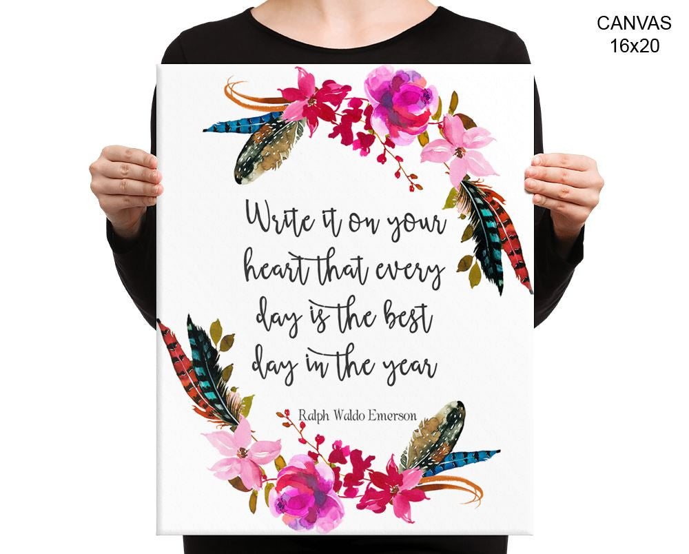 Ralph Waldo Emerson Print, Beautiful Wall Art with Frame and Canvas options available Inspirational