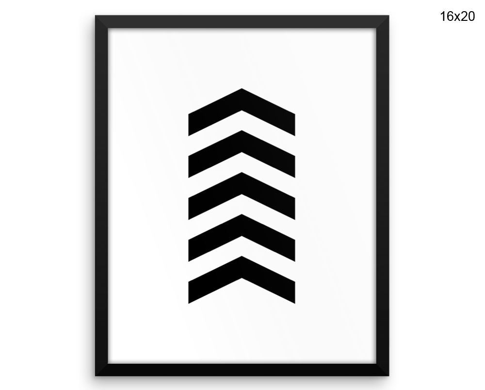 Chevron Scandinavian Print, Beautiful Wall Art with Frame and Canvas options available Decor