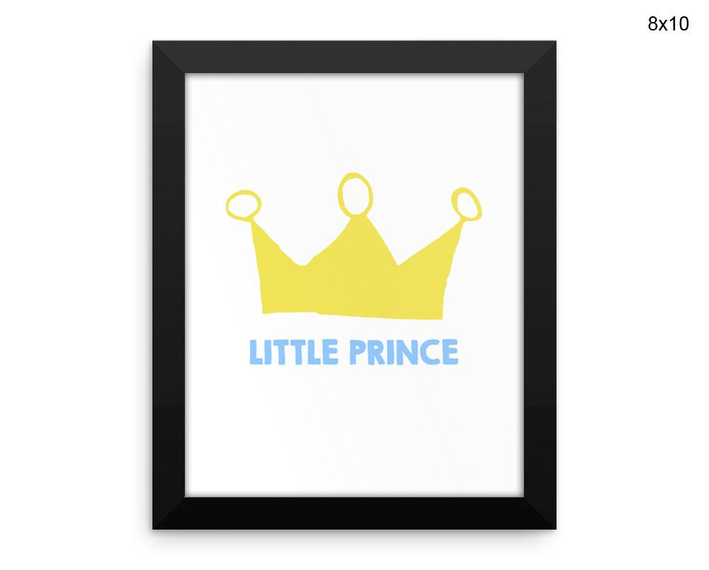Prince Crown Print, Beautiful Wall Art with Frame and Canvas options available Decor