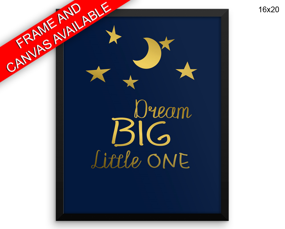 Nursery Dreams Print, Beautiful Wall Art with Frame and Canvas options available Decor