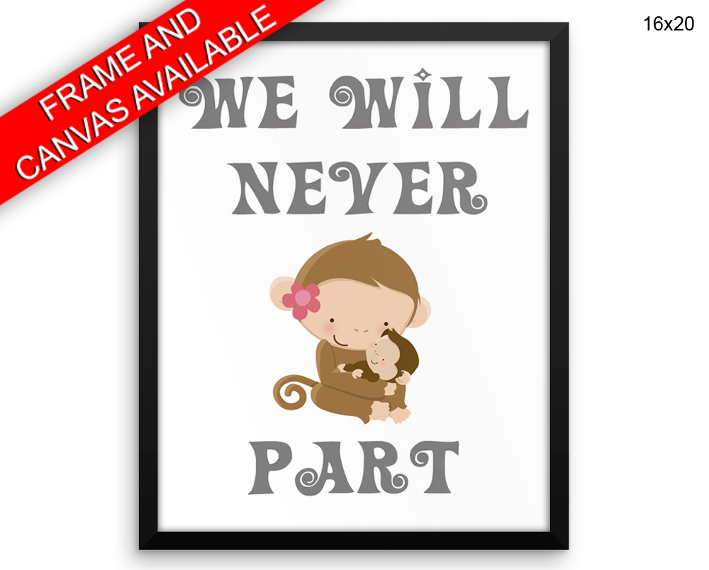 Nursery Print, Beautiful Wall Art with Frame and Canvas options available Decor