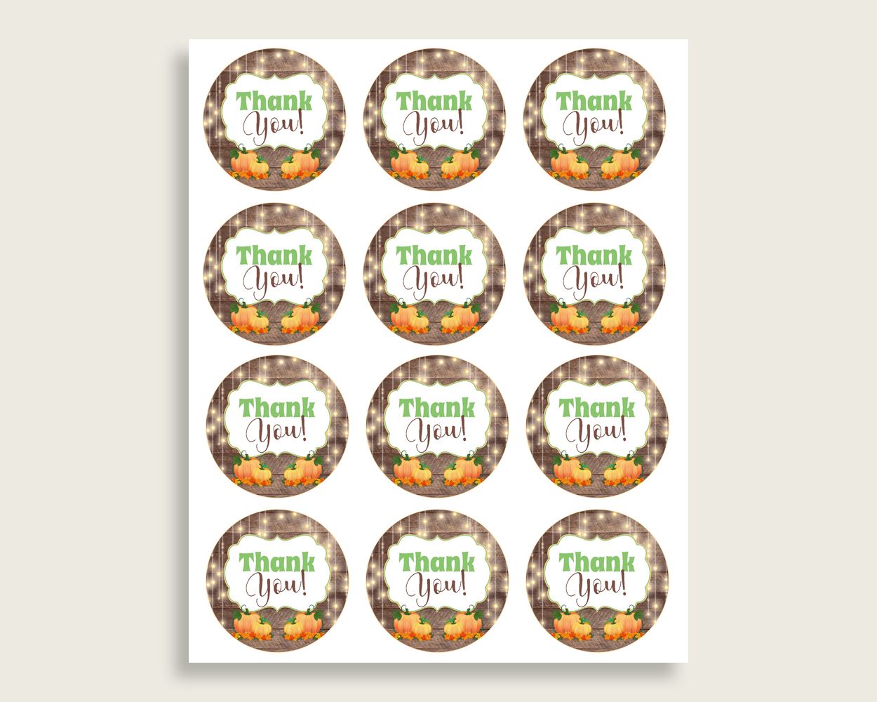 Favor Tags Baby Shower Favor Tags Autumn Baby Shower Favor Tags Baby Shower Autumn Favor Tags Brown Orange party stuff party theme 0QDR3 - Digital Product