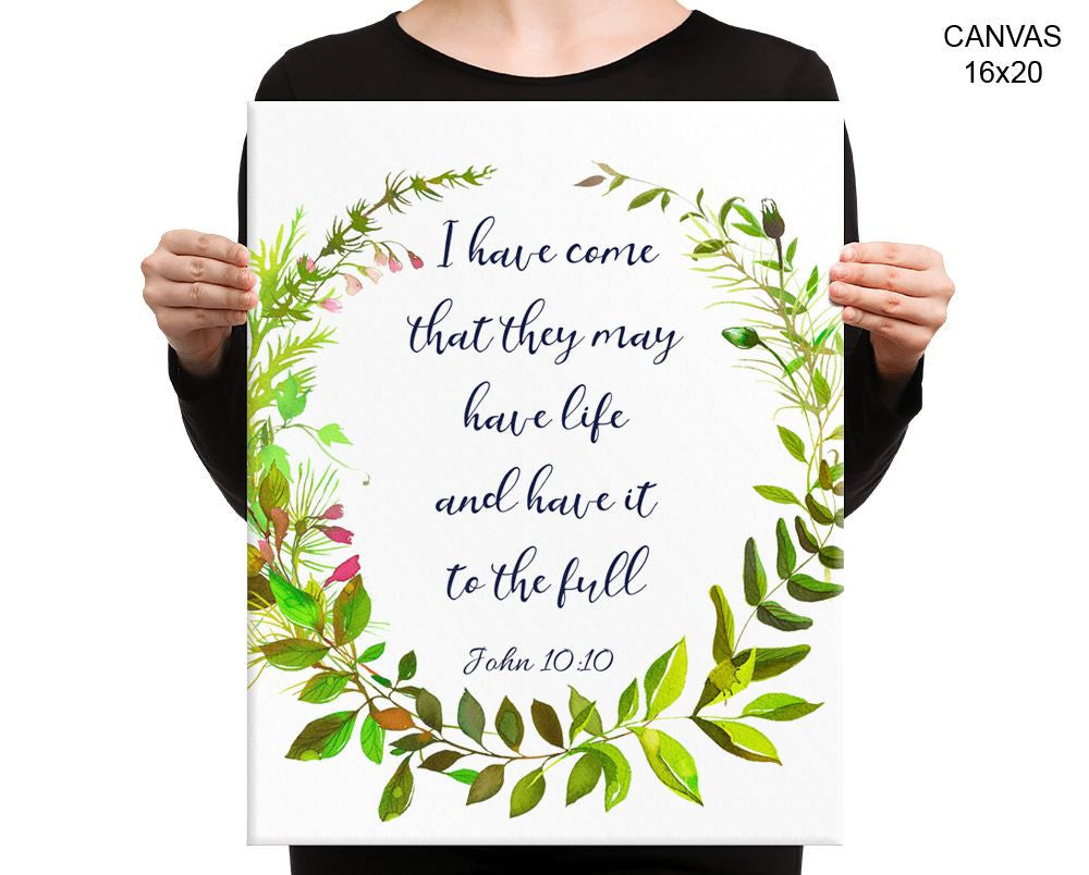 John Quote Print, Beautiful Wall Art with Frame and Canvas options available Decor