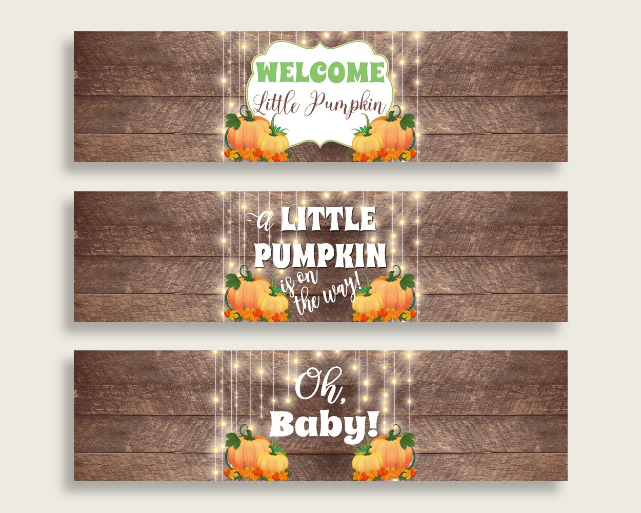 Bottle Labels Baby Shower Bottle Labels Autumn Baby Shower Bottle Labels Baby Shower Autumn Bottle Labels Brown Orange party ideas 0QDR3 - Digital Product