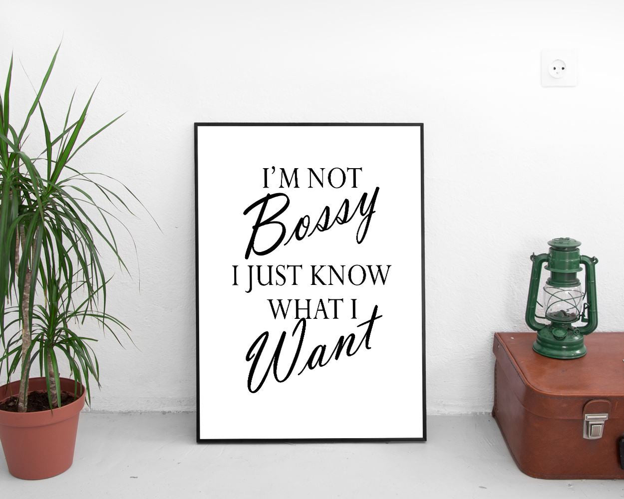 Bossy Prints Wall Art Bossy Digital Download Bossy Instant Download Bossy Frame And Canvas Available gift for her him housband gift - Digital Download